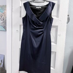 Evan Picone Midnight Blue Midi Dress